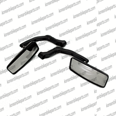 8/10mm Matt Black Rectangle Rearview Mirrors For Motorcycle Scooter