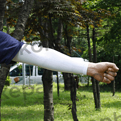 1 Pair Cool Arm Sleeve Sports Guard (White)