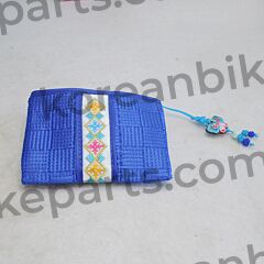 Traditional Blue Korean Wallet Card Coin Case purse From Korea (11cm x 7.5cm)