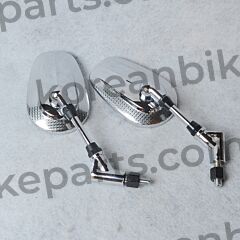 10MM Chrome Oval Rear view Mirrors For Daelim & Hyosung